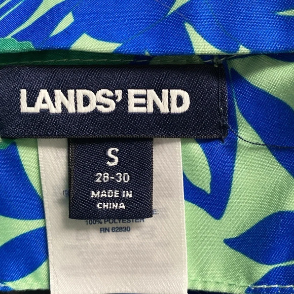 Floral Swim Trunks Blue Green Tropical Swimsuit Shorts Menswear - Picture 8 of 9